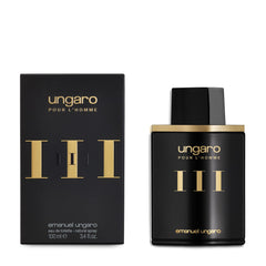 Emanuel Ungaro Pour L'Homme III bottle front highlighting confident daytime scent.