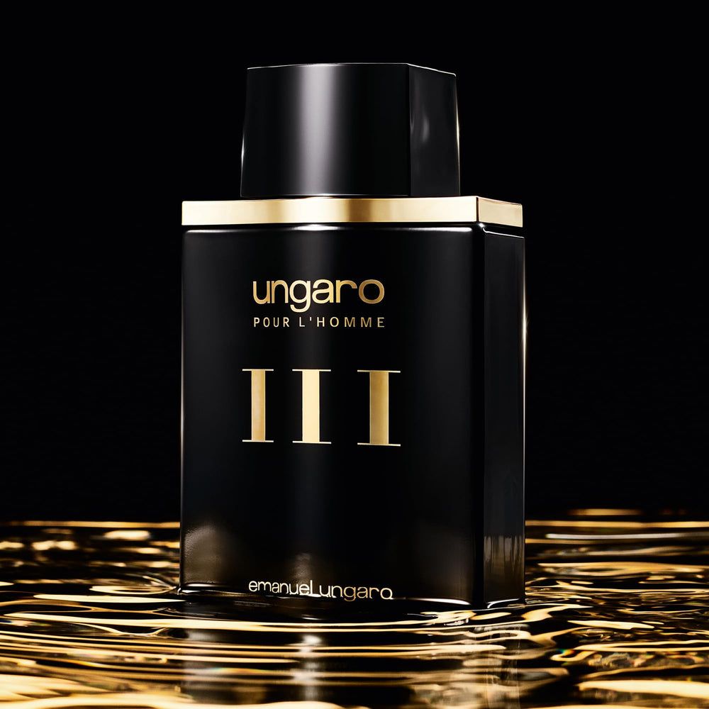 Emanuel Ungaro Pour L'Homme III box open shows premium packaging and gift-ready presentation.