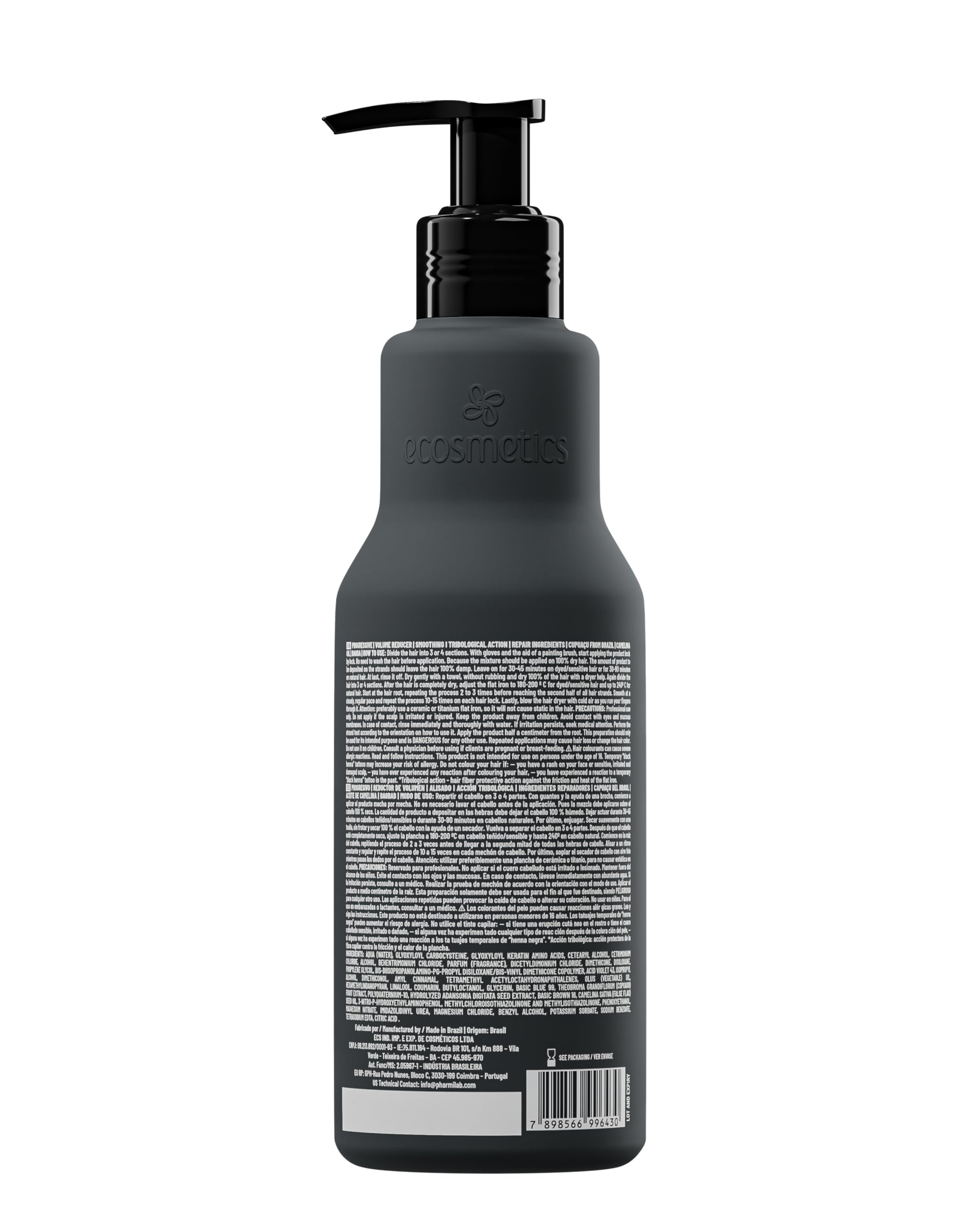 EMAX ECOSMETICS keratin treatment being dispensed for easy application.
