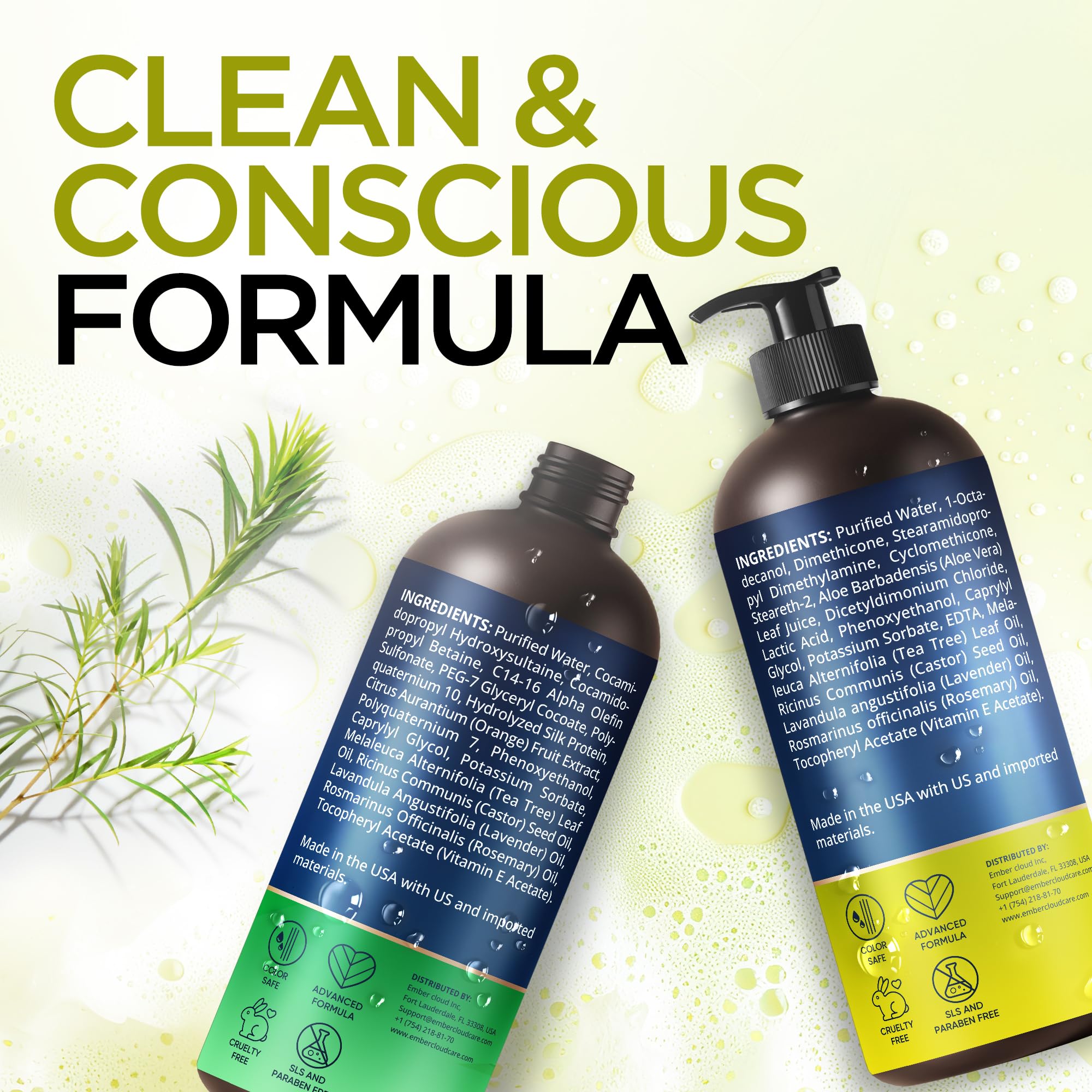 Ember Cloud Castor Oil bottle shown for scalp nourishment and stronger-looking strands.