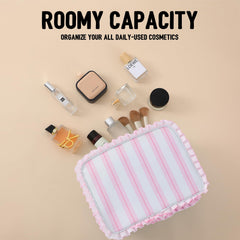 Embrunioice lightweight-nylon-makeup-bag provides durable storage during trips.