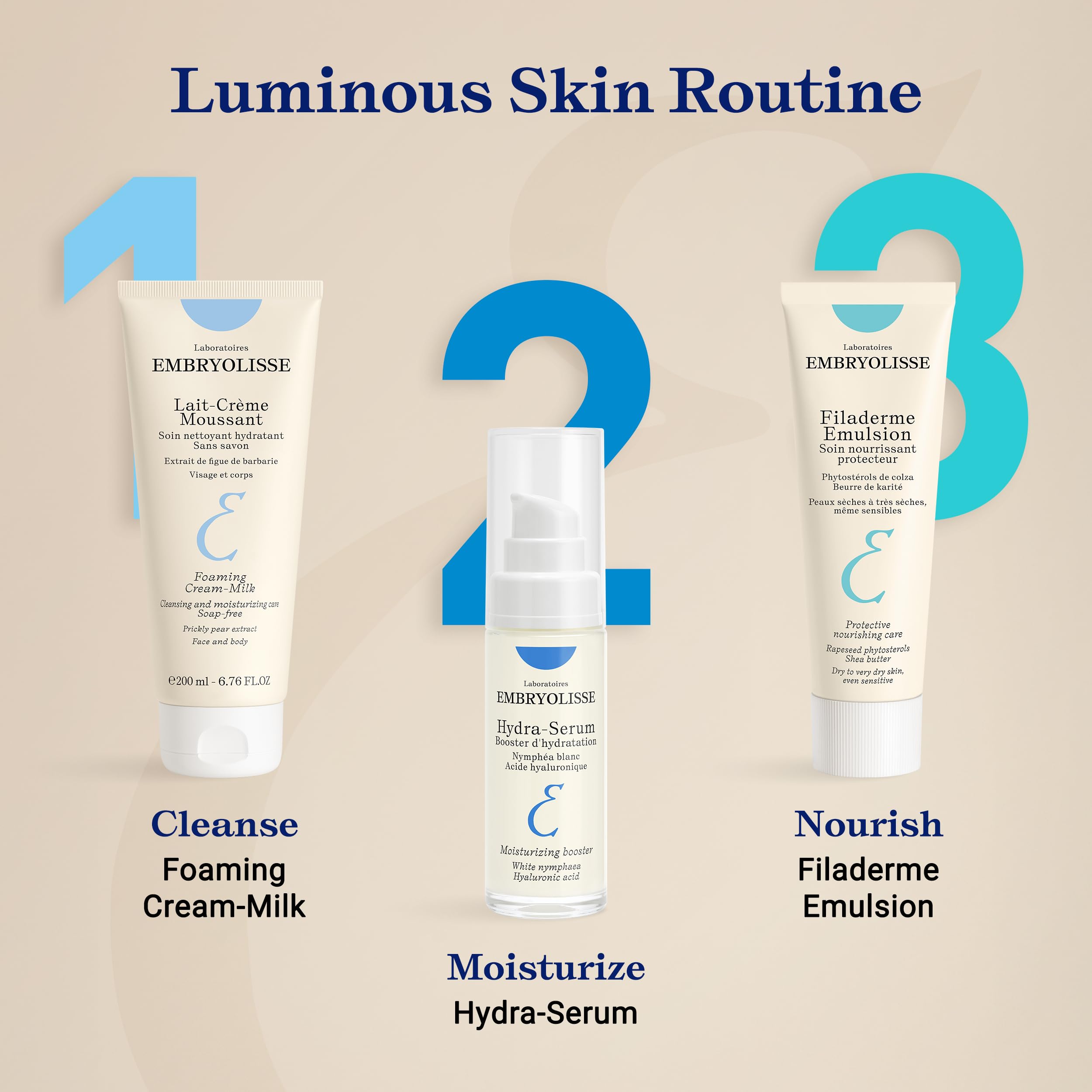 Embryolisse Filaderme Emulsion cream appearance conveys radiant skin.