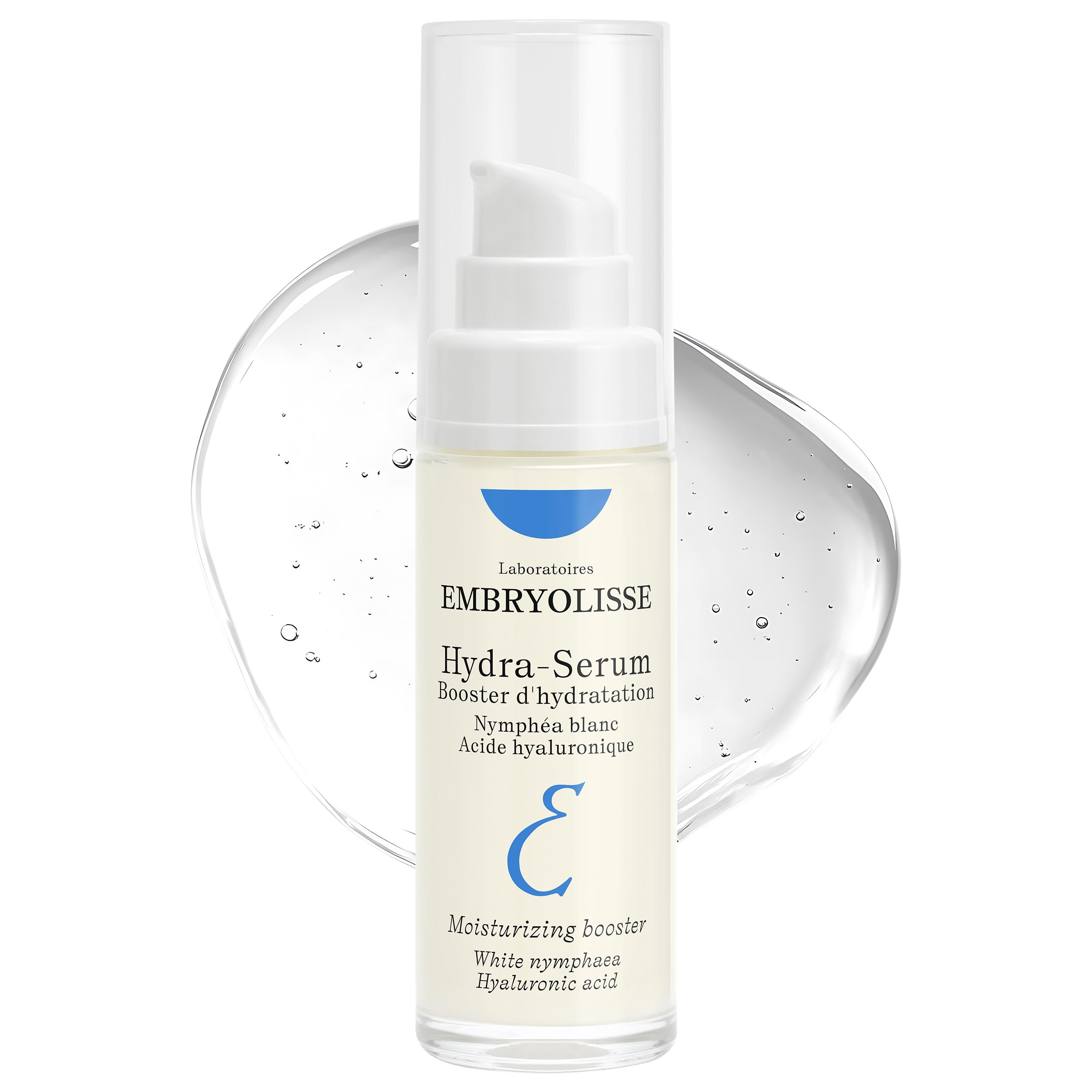 Embryolisse Hydra-Serum bottle front showing light hydration for all skin types.