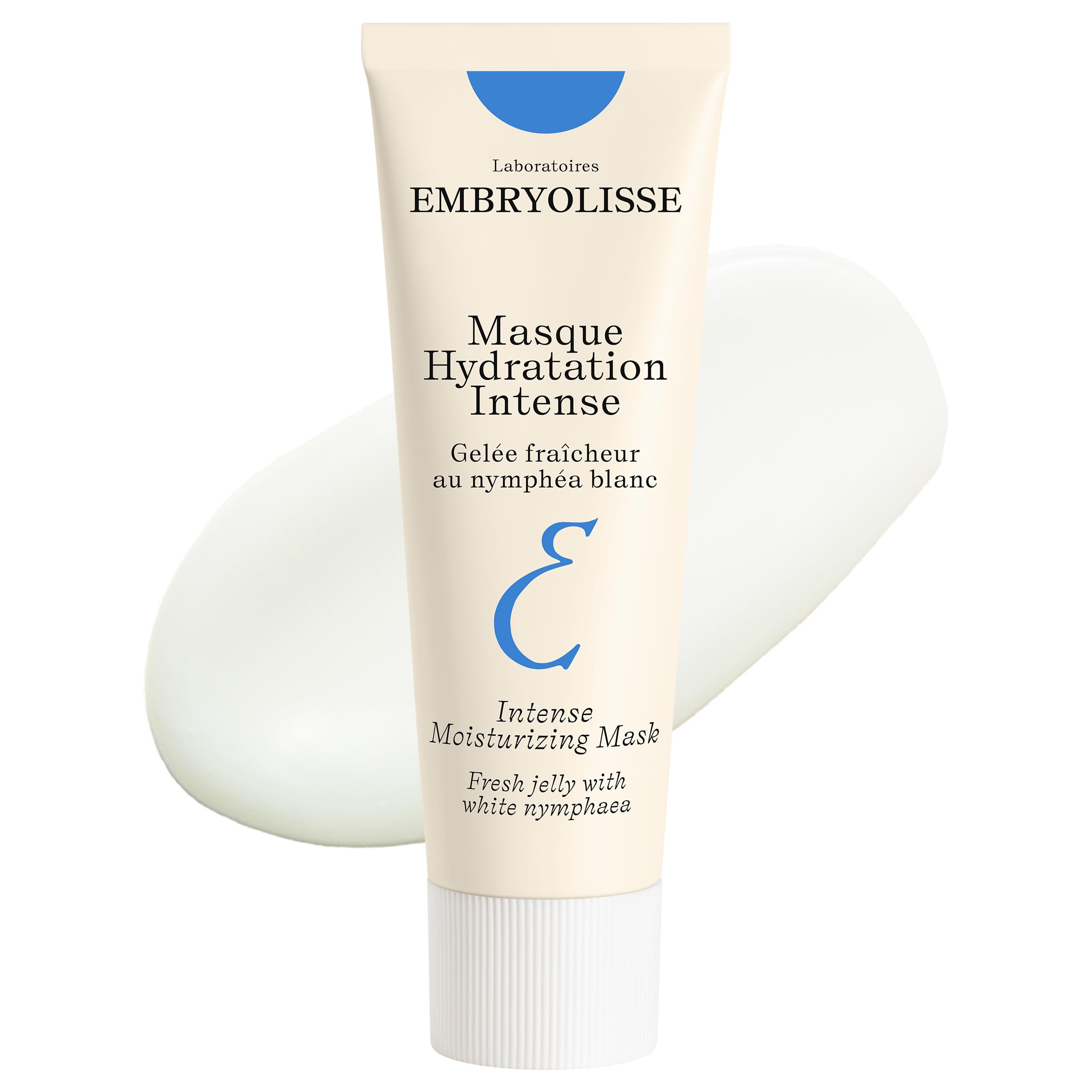 Embryolisse Intense Moisturizing Mask bottle closeup shows deep hydration for refreshed skin