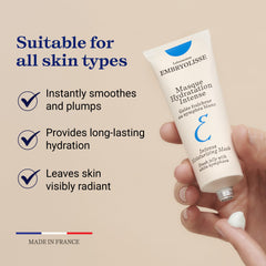 Embryolisse Intense Moisturizing Mask jar closeup reveals creamy texture
