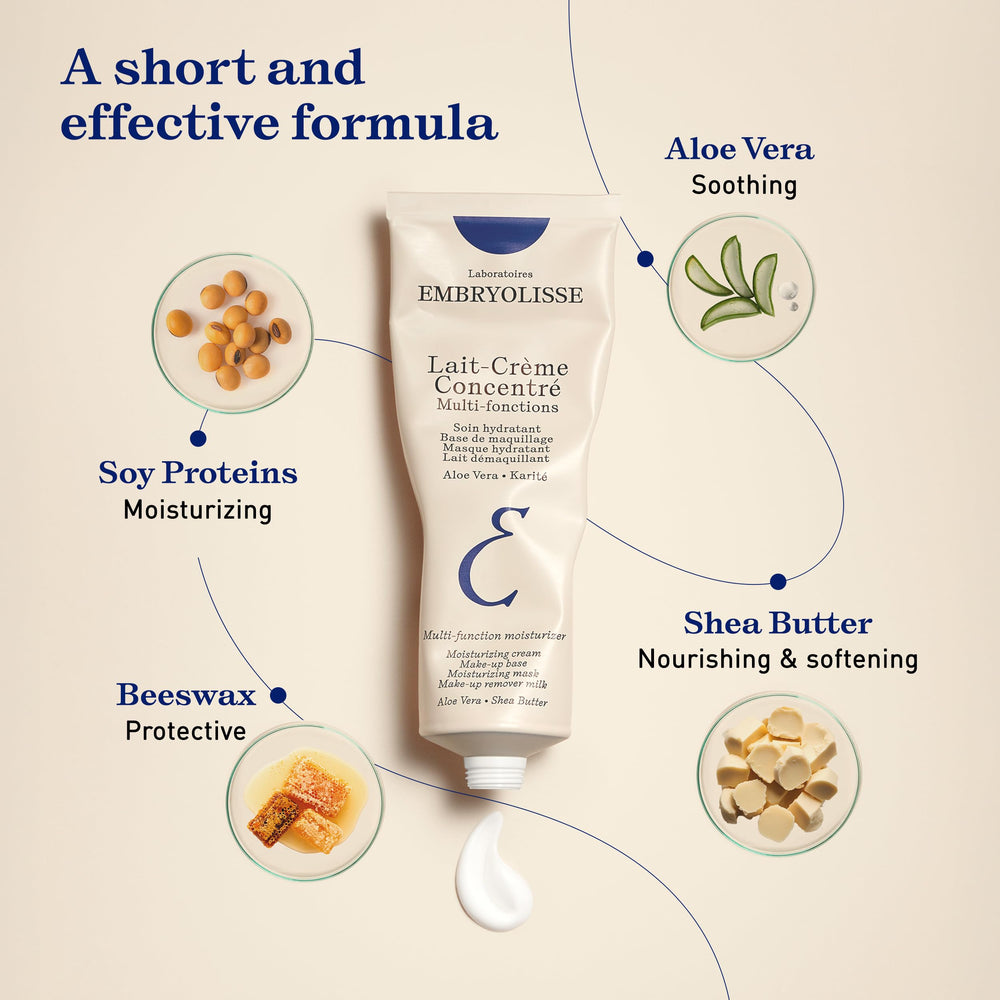 Embryolisse Lait-Crème Concentré with shea butter for rich nourishment.