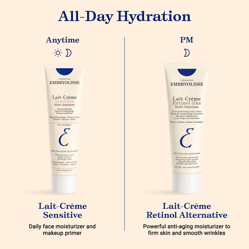 Recyclable aluminum tube packaging for Embryolisse Lait Crème Sensitive.