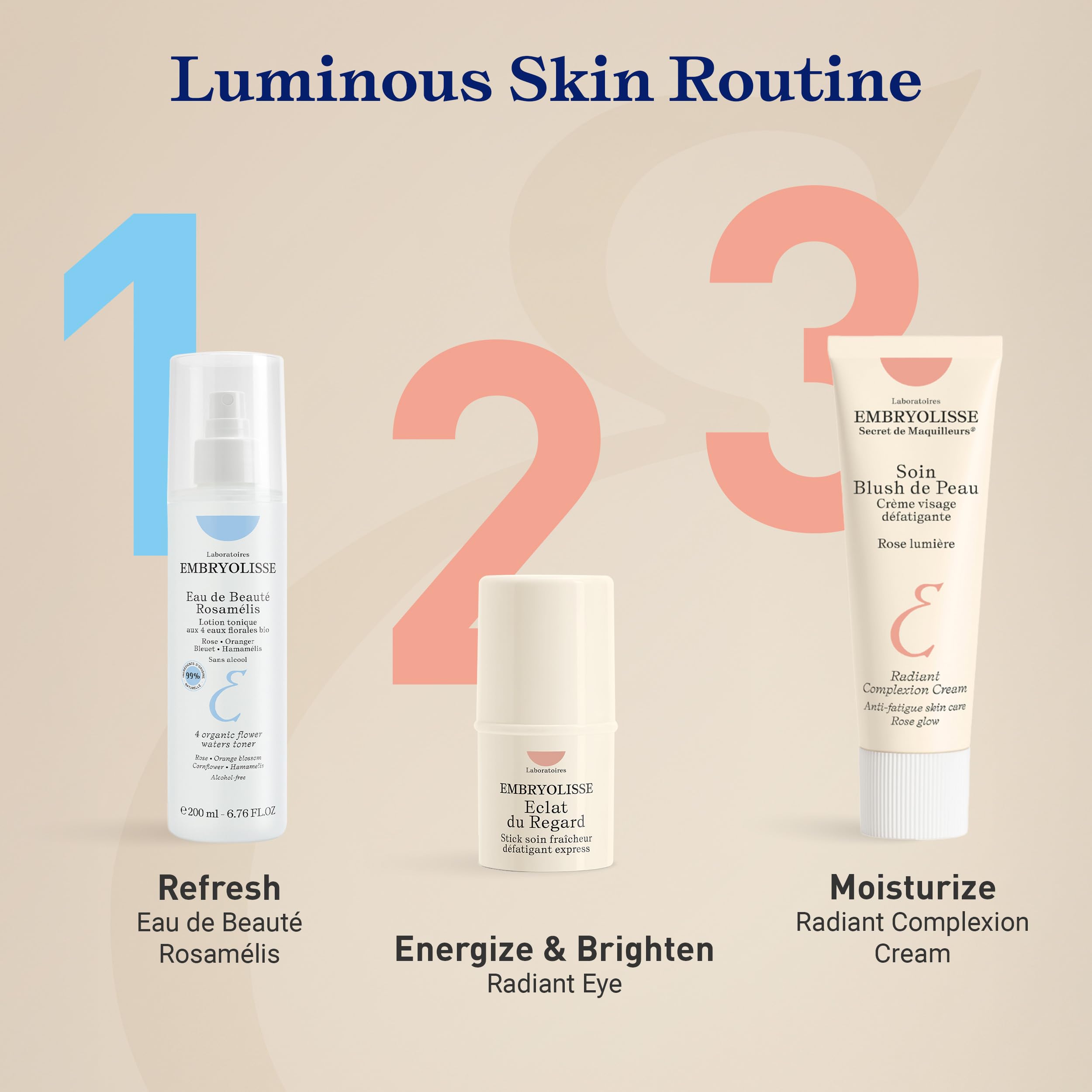 Embryolisse makeup base swatch demonstrating smooth primed skin.