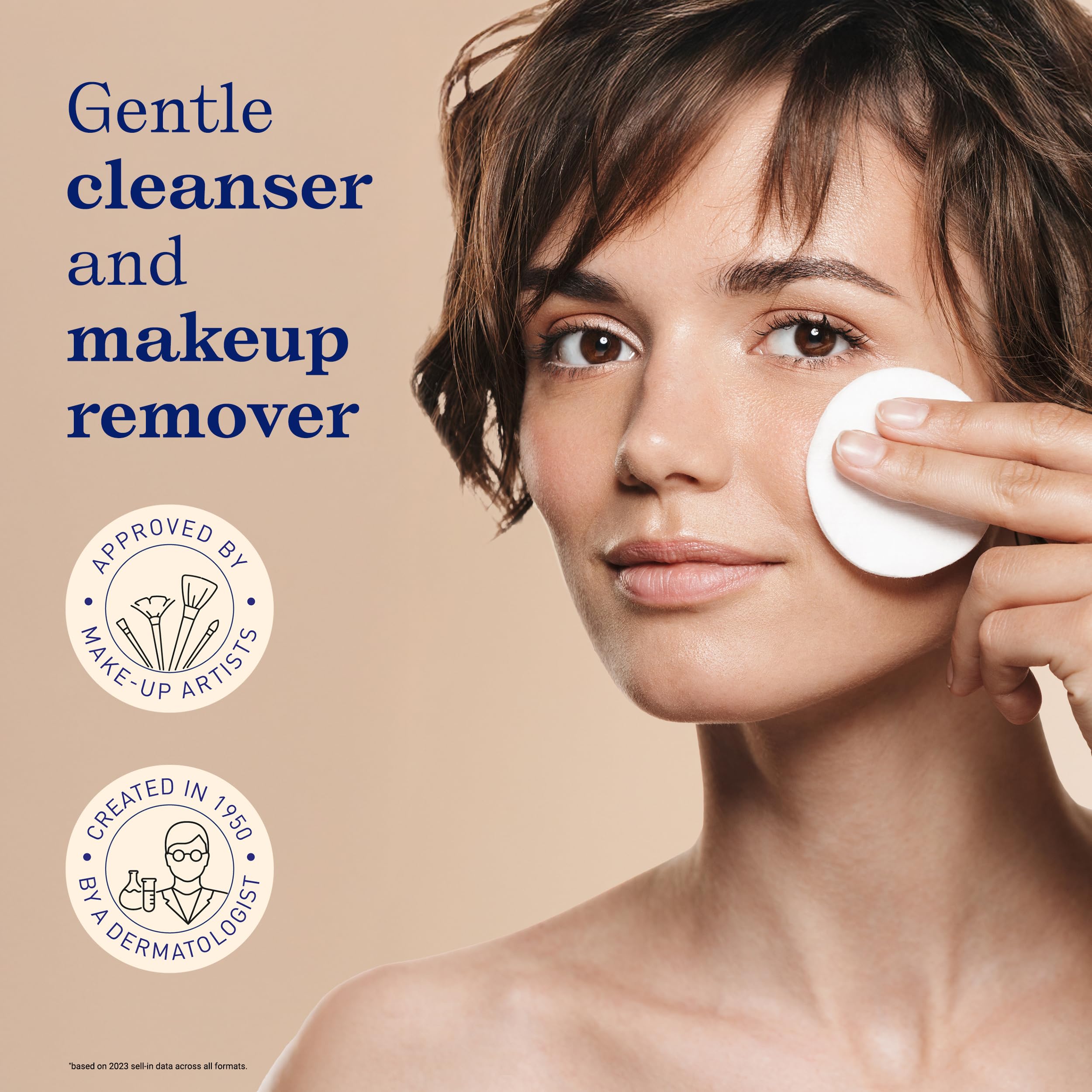 Embryolisse micellar lotion on a cotton pad for makeup removal
