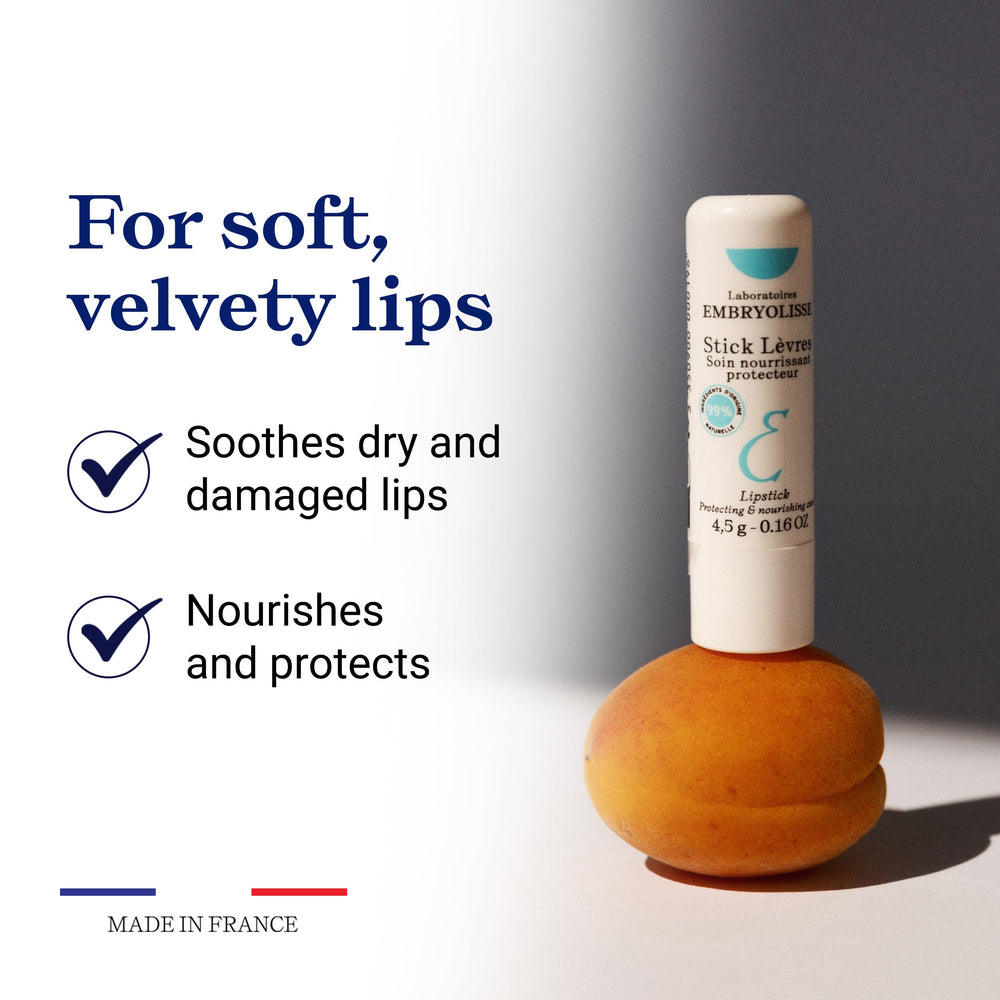 Embryolisse Protective Repair Lip Balm with shea butter and vitamin E ingredients.