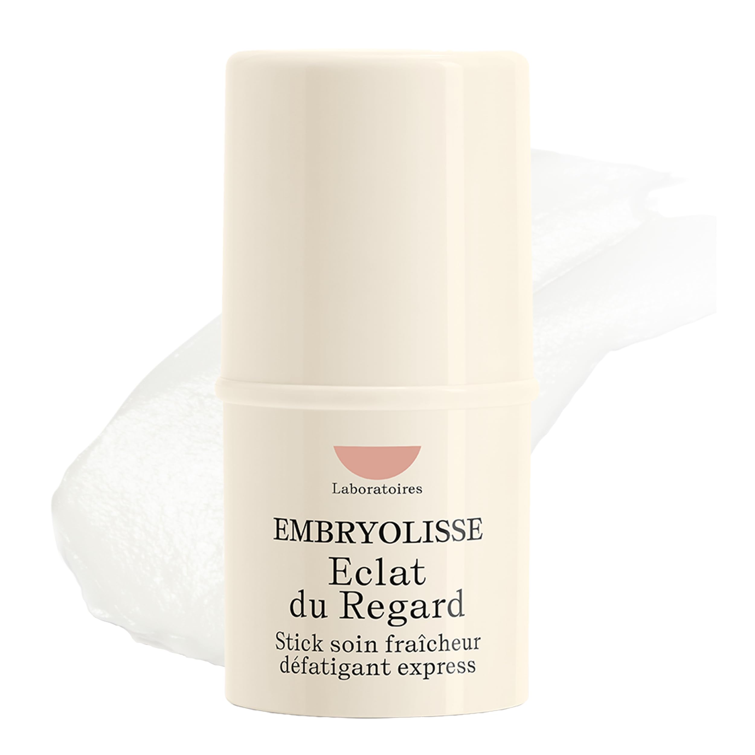 Embryolisse Radiant Eye Stick packaging shows portable design for on-the-go refreshment.