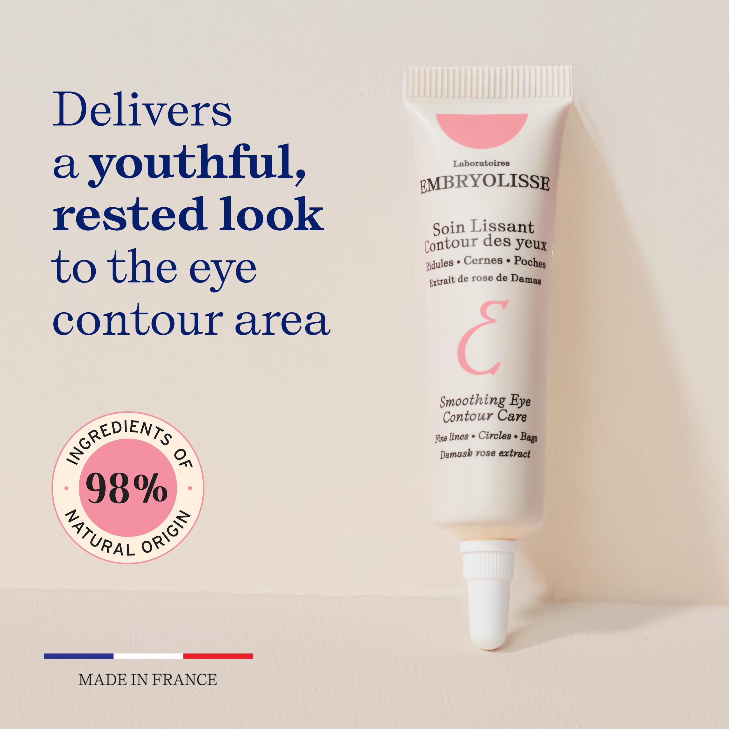Applying Embryolisse Smoothing Eye Contour Care promotes a rested look.