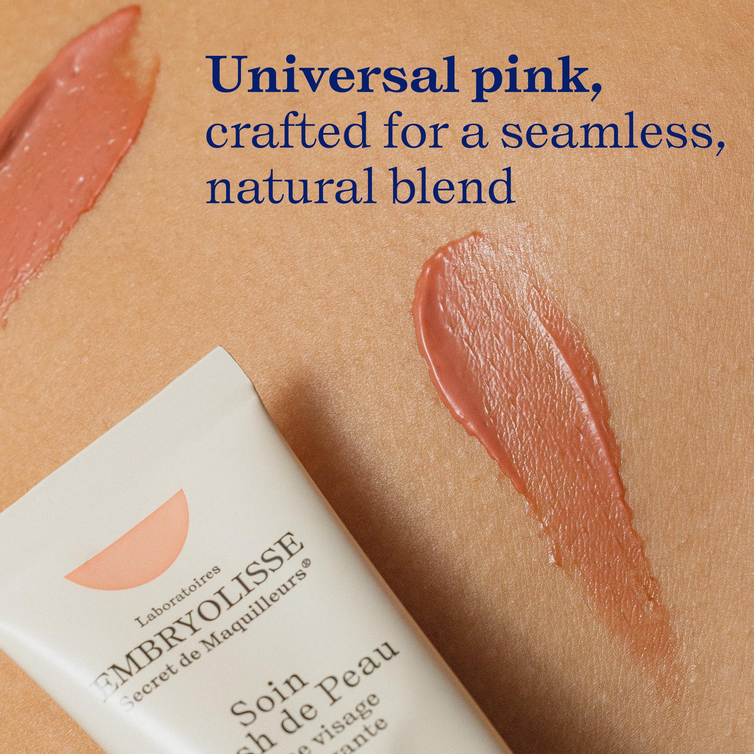 Embryolisse universal rose tint on skin for universal glow.