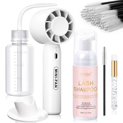 EMEDA lash cleaning kit fan provides quick drying for efficient lash care.