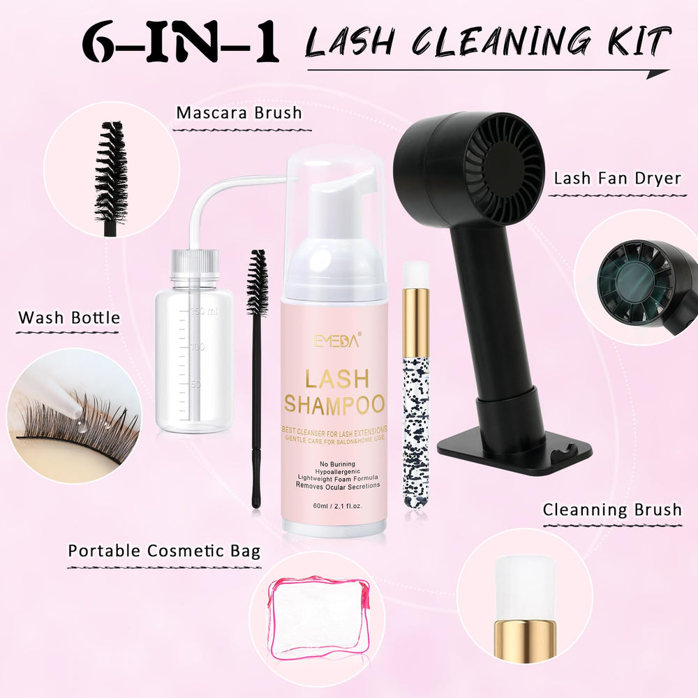 EMEDA Lash Shampoo Kit lash shampoo 60ml for gentle lash cleansing