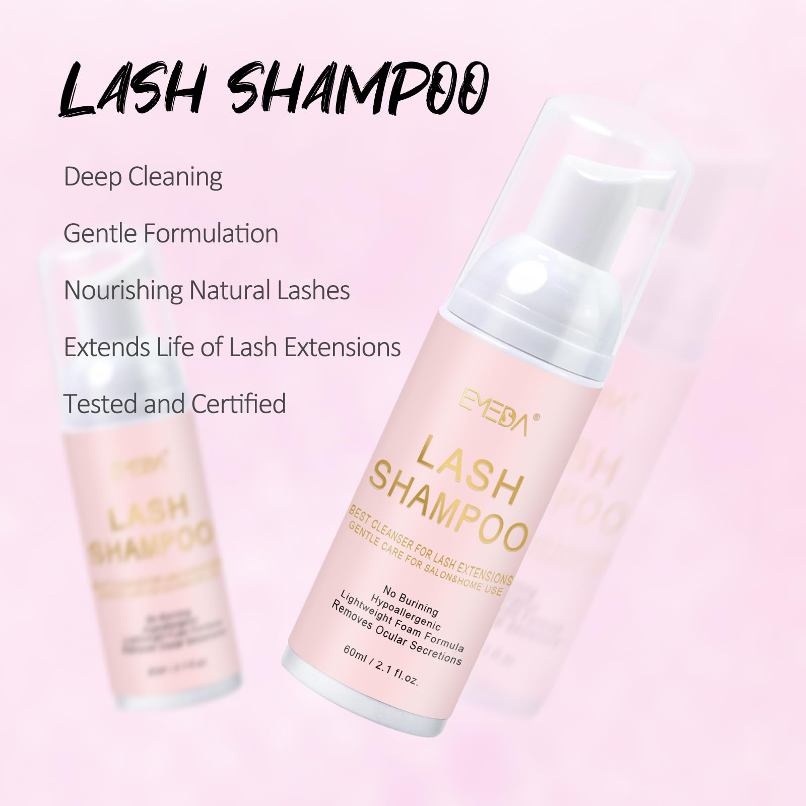 EMEDA Lash Shampoo Kit rinse bottle for precise rinsing and residue removal