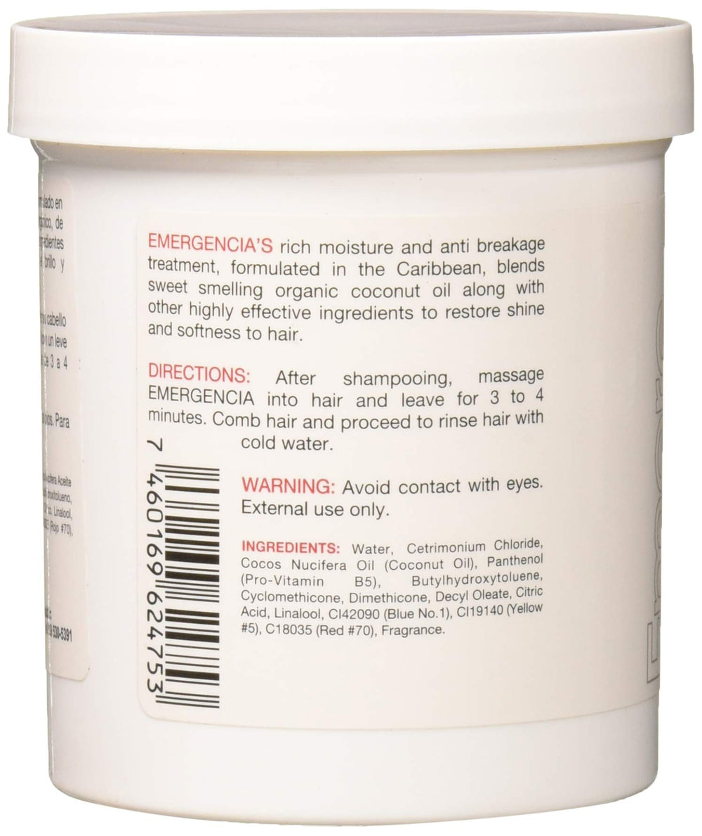Emergencia Deep Intense Hair Treatment label highlights vitamin-rich formula for nourishment