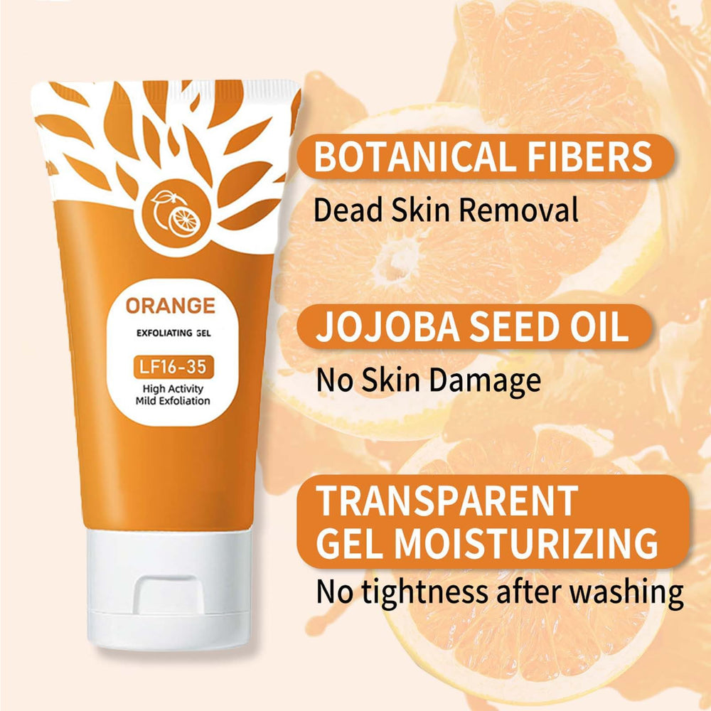 Emgmcp Orange Enzyme Exfoliating Gel for body use supports overall skin clarity.