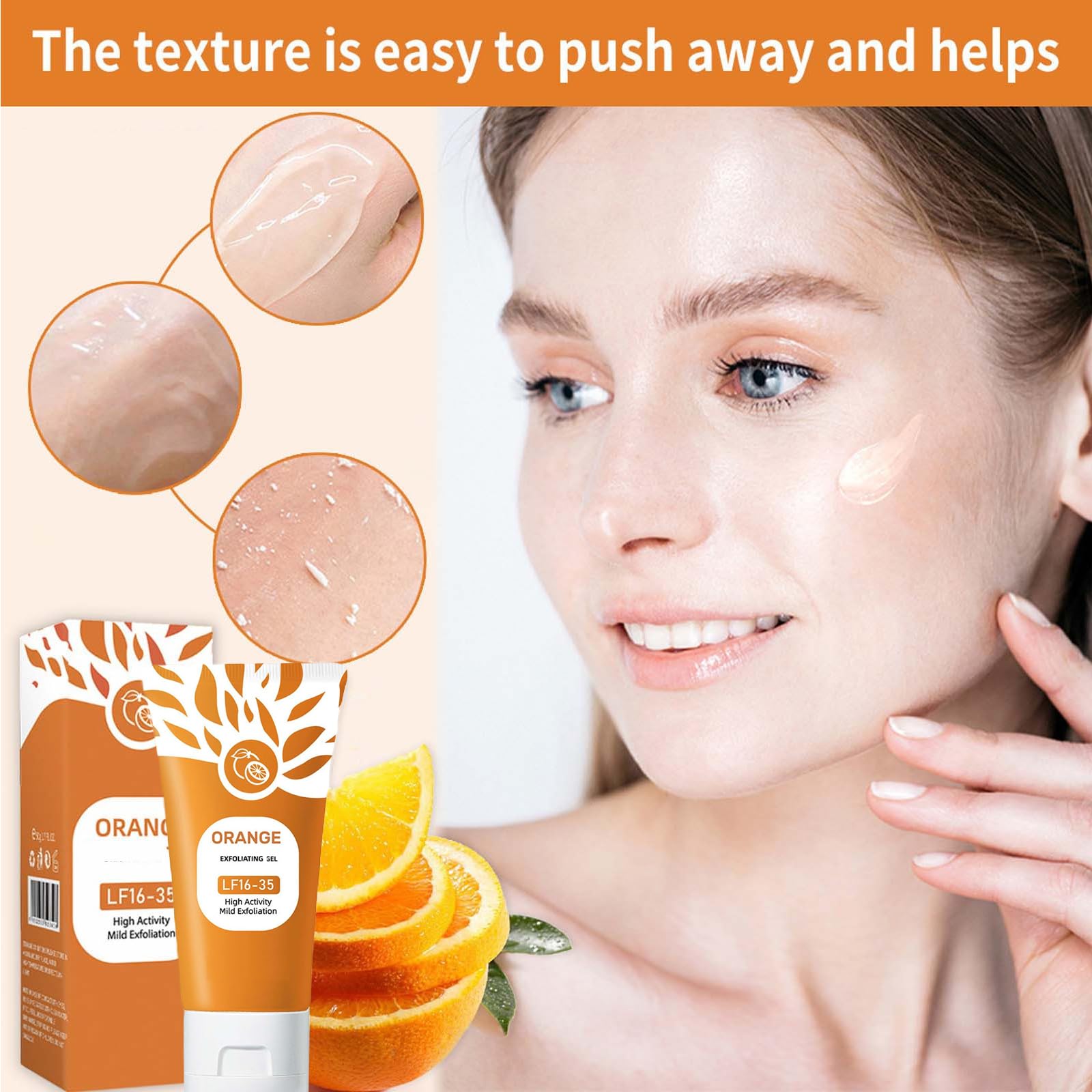 Emgmcp Orange Enzyme Exfoliating Gel pore tightening effect on skin.