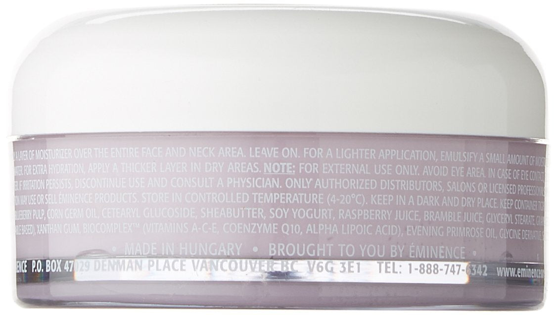 Eminence Blueberry Soy Night Recovery Cream ingredients – antioxidant-rich botanical blend.