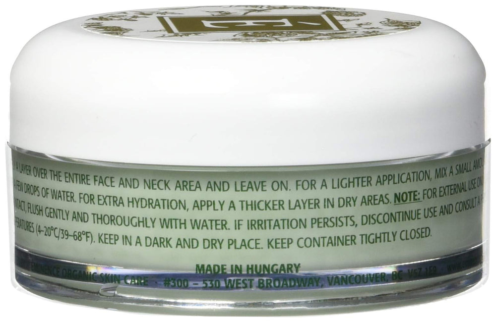 Eminence Bright Skin Overnight Correcting Cream jar open ready for application.