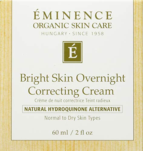 Close-up of Eminence Bright Skin Overnight Correcting Cream texture for overnight hydration.
