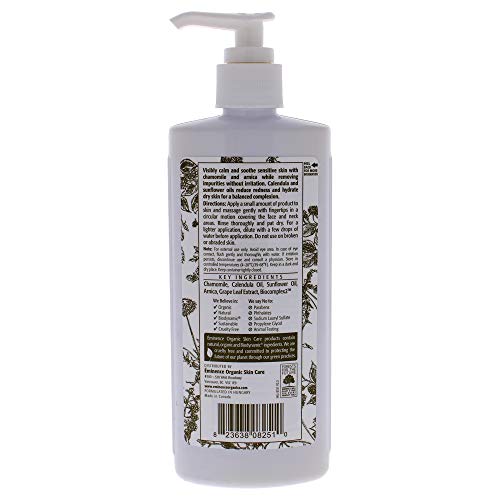 Eminence Calm Skin Chamomile Cleanser foam lather scene conveys soothing hydrating cleanse