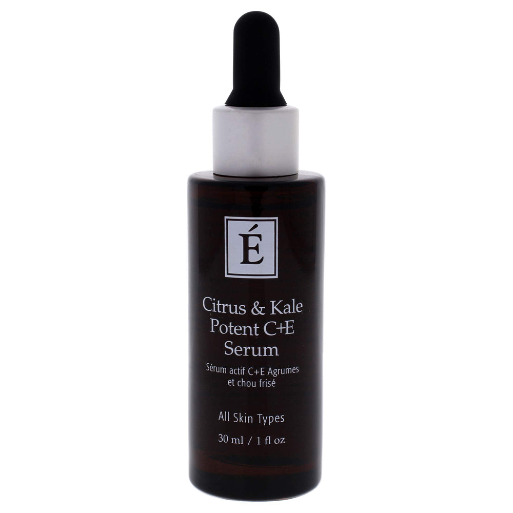 Eminence Citrus & Kale Potent C Plus E Serum dispense pump for easy, precise application.