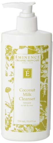 Eminence Coconut Milk Cleanser calendula oil detail highlights soothing, antioxidant-rich formula