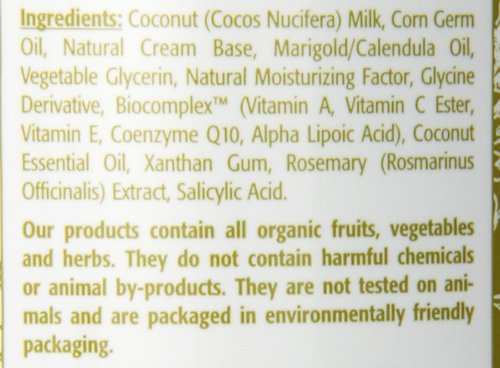Eminence Coconut Milk Cleanser face closeup shows creamy rinse-off action leaving skin soft