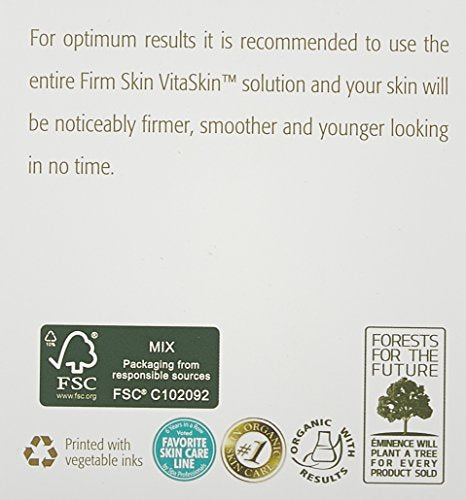 Eminence Firm Skin Acai Moisturizer 2oz label close-up for daily use.