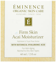 Eminence Firm Skin Acai Moisturizer bottle shows hydrating formula for daily use