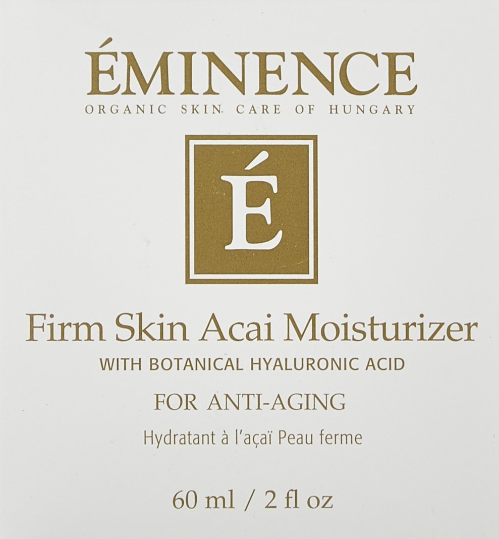 Eminence Firm Skin Acai Moisturizer jar close-up showing rich hydration for supple skin.