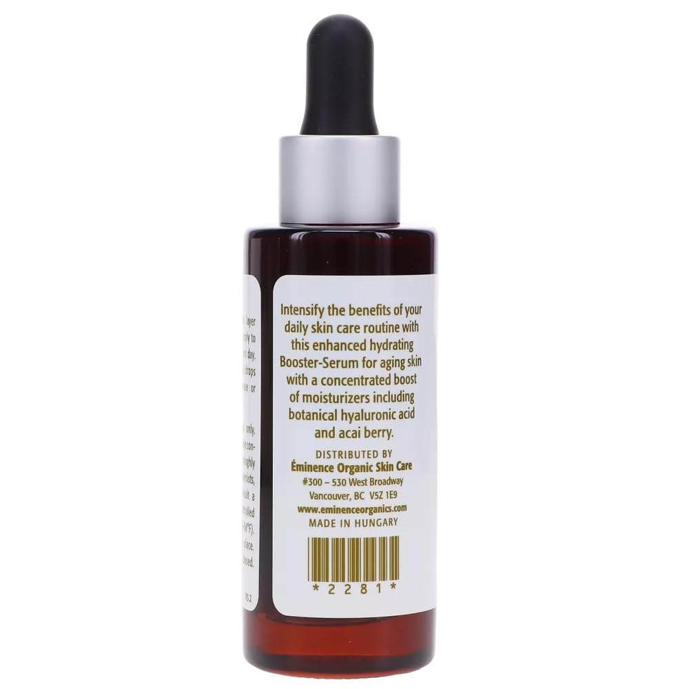 Eminence Firm Skin Acai Serum texture swatch emphasizing lightweight formula