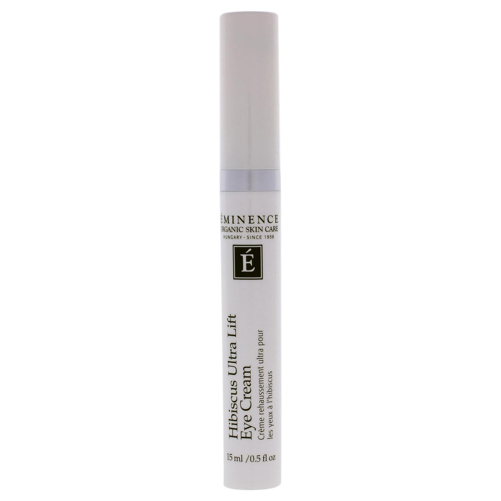 Using Eminence Hibiscus Ultra Lift Eye Cream under-eye for smoothing and puff reduction