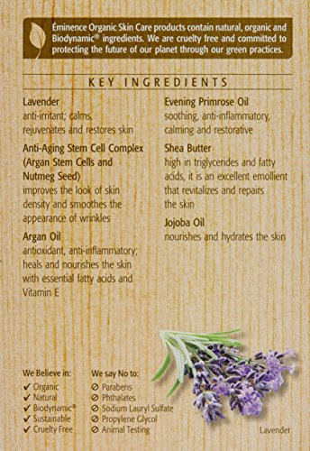Eminence Lavender Night Concentrate on nightstand evokes calm, ready for bedtime skin ritual.