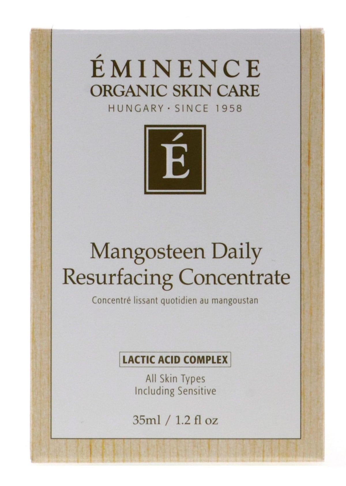 Eminence Mangosteen Daily Resurfacing Concentrate bottle promises pore refinement and radiance.