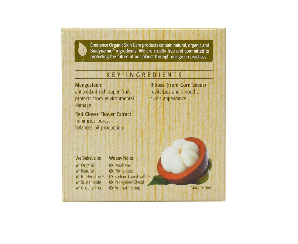 Eminence Mangosteen Gel Moisturizer application on hand for fast absorption and velvety skin.