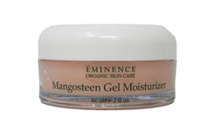 Eminence Mangosteen Gel Moisturizer jar closeup highlighting pore-minimizing hydration.