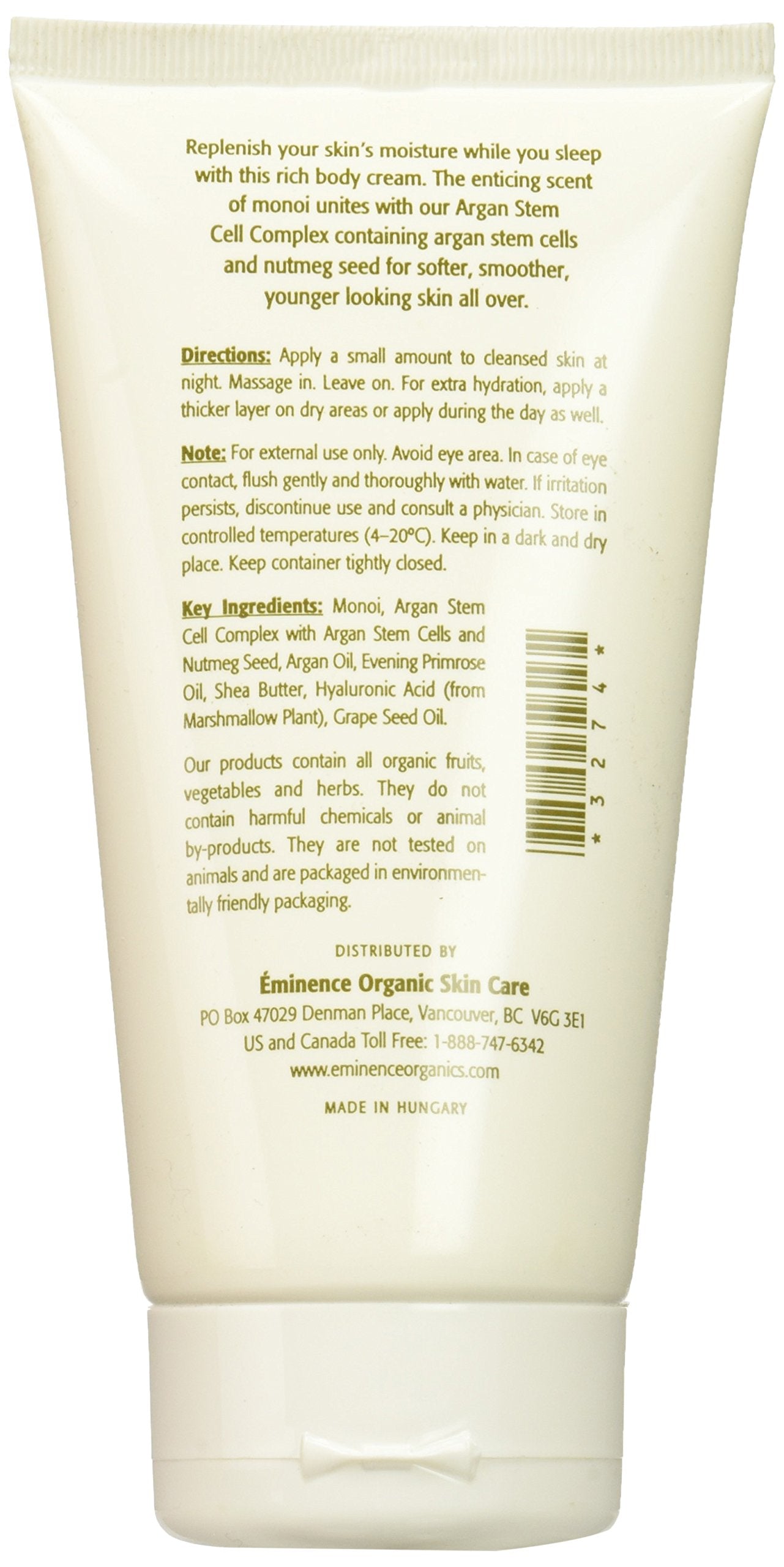 Eminence Monoi Age Corrective Night Body Cream texture close-up highlighting rich, comforting hydration