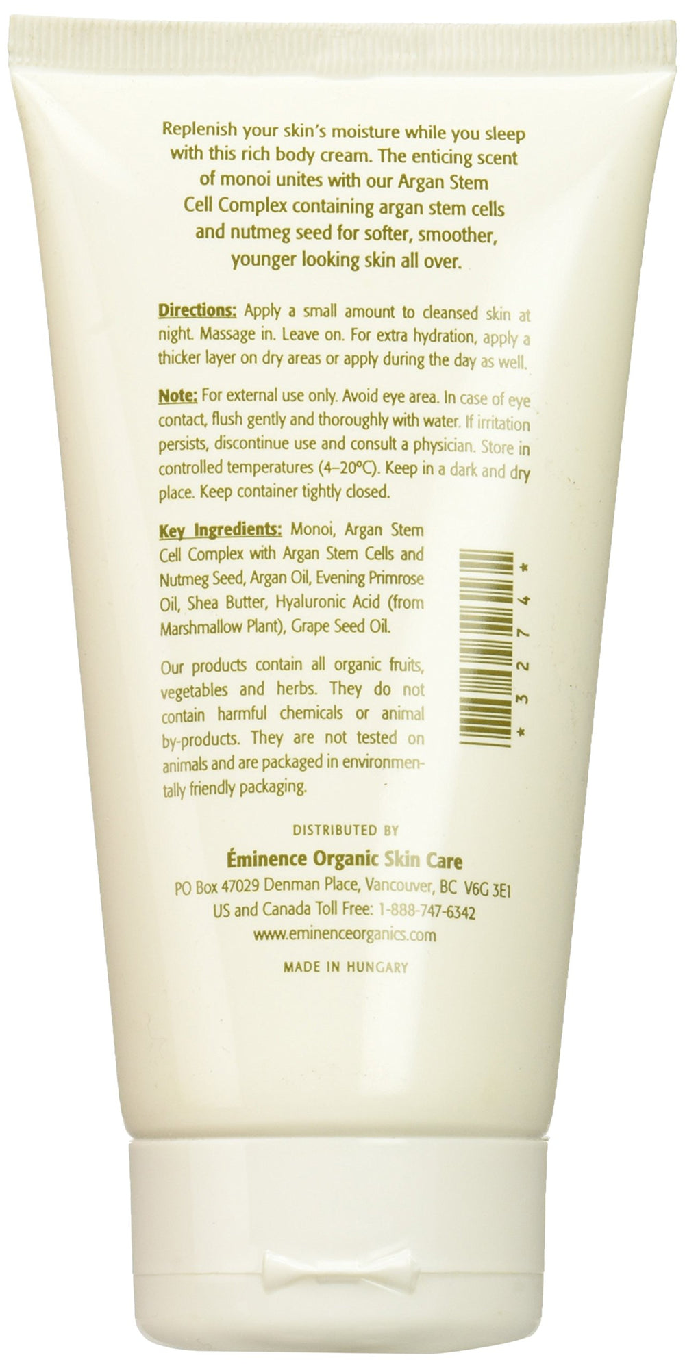 Eminence Monoi Age Corrective Night Body Cream texture close-up highlighting rich, comforting hydration