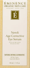 Eminence Neroli Age Corrective Eye Serum pump shows easy daily application for refreshed under-eye area.