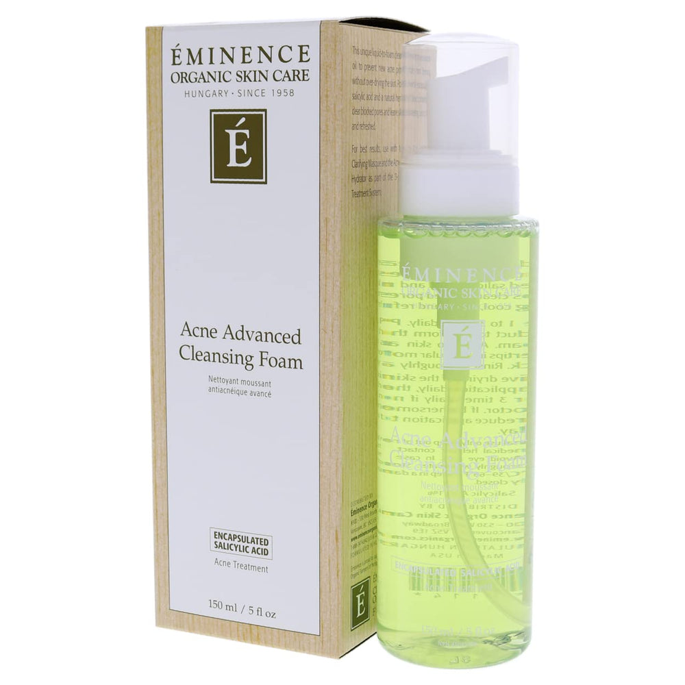Eminence oil-balancing cleansing action image suggesting shine control and clearer pores.