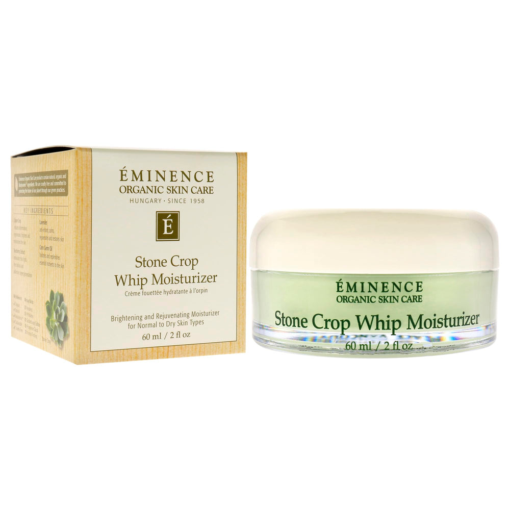 Eminence Stone Crop Whip Moisturizer bottle with label highlighting natural ingredients.