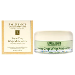 Eminence Stone Crop Whip Moisturizer jar close-up showing creamy hydration texture.