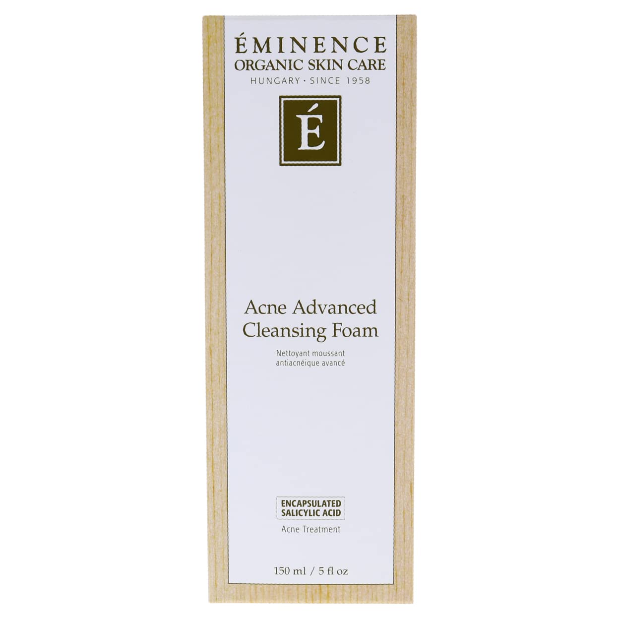 Eminence skin-soothing formula close-up conveying calm skin and even-toned complexion.