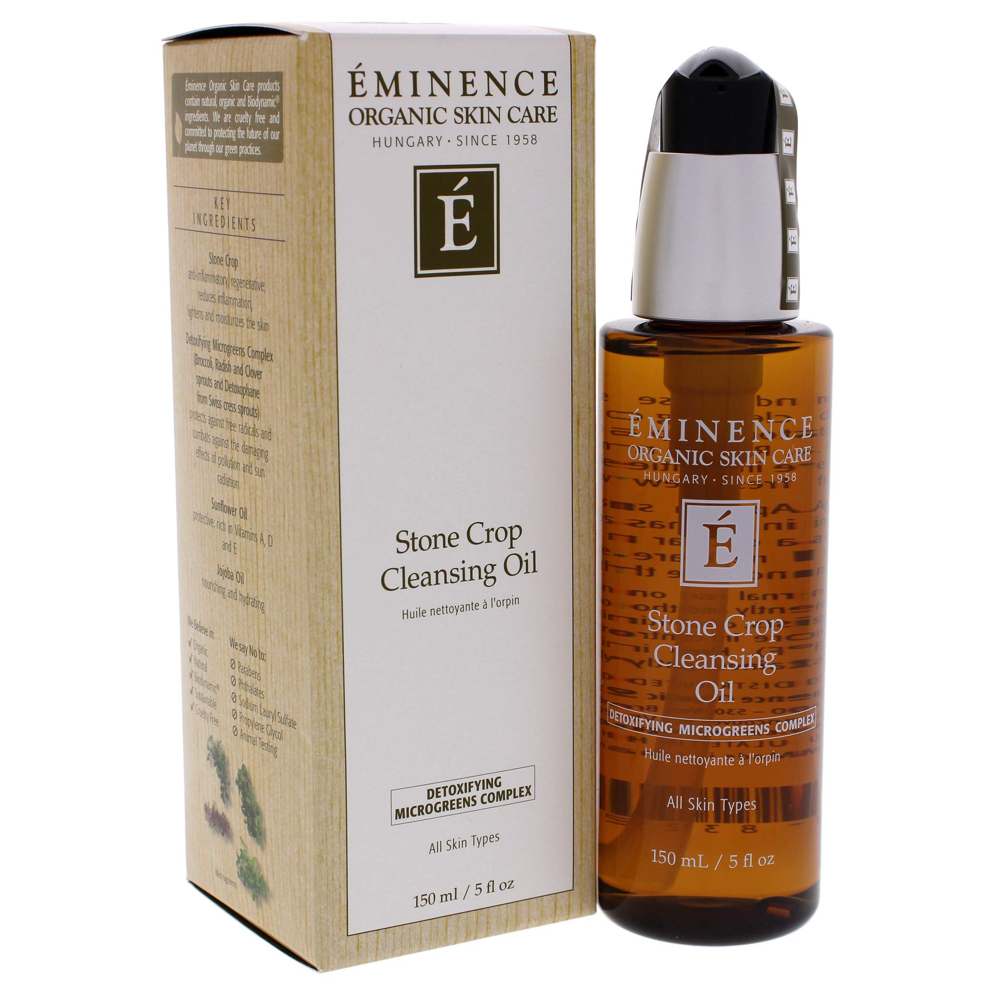 Eminence Stone Crop Cleansing Oil removes makeup without leaving a greasy residue.
