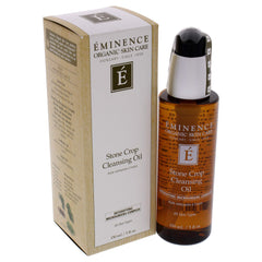 Eminence Stone Crop Cleansing Oil texture close-up with non-greasy finish.