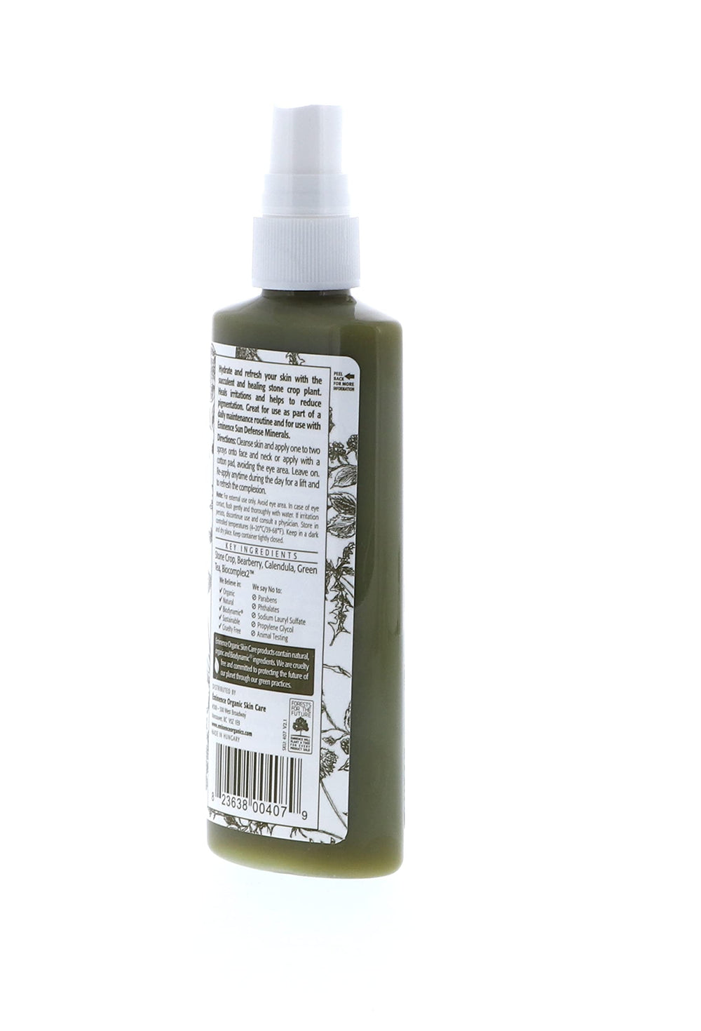 Eminence Stone Crop Hydrating Mist travel-friendly bottle for on-the-go refreshment.