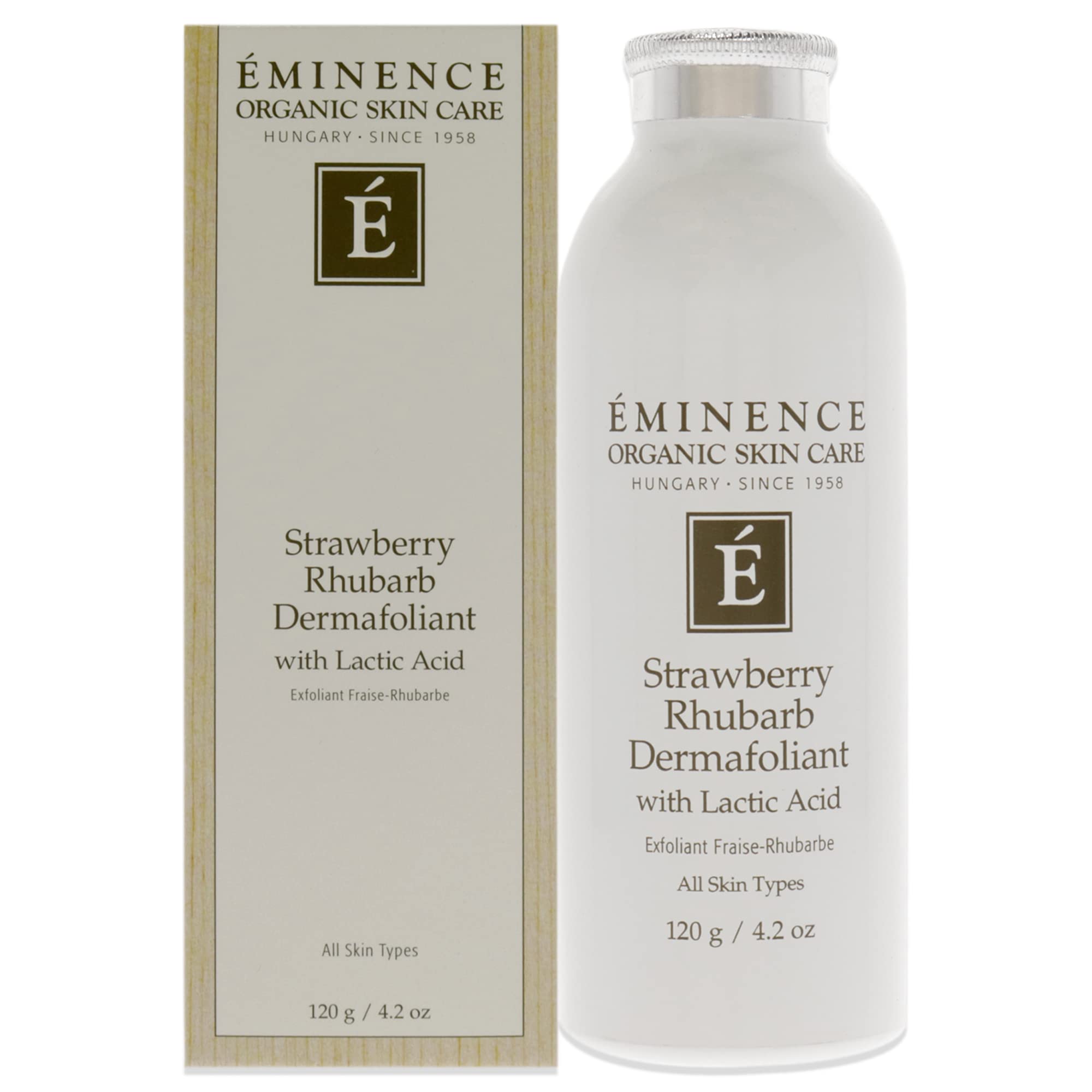 Eminence Strawberry Rhubarb fruit close-up evokes natural berries and refreshing feel